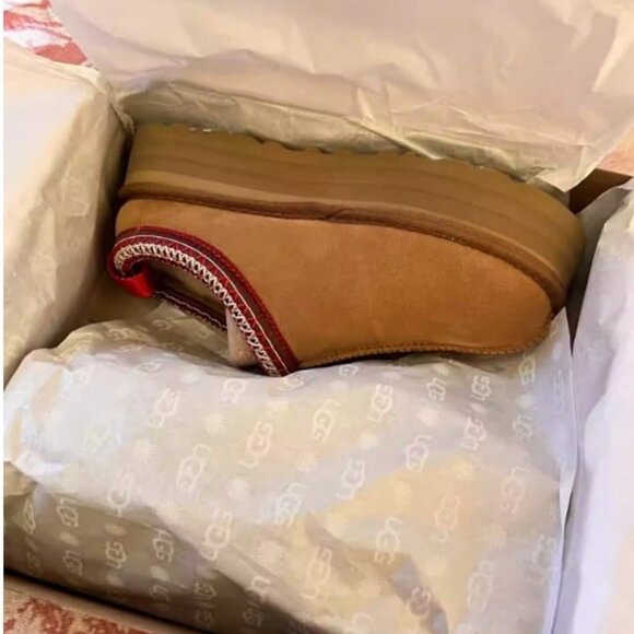 UGG TAZZ Platform Slippers Womens shoes Chestnut - Picture 3 of 5